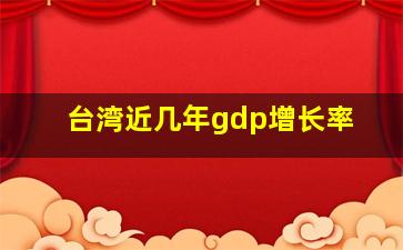 台湾近几年gdp增长率