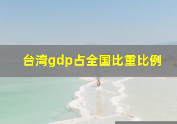 台湾gdp占全国比重比例