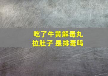 吃了牛黄解毒丸拉肚子 是排毒吗