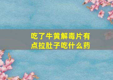 吃了牛黄解毒片有点拉肚子吃什么药