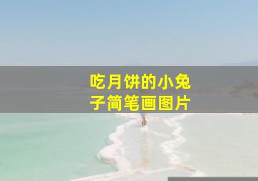 吃月饼的小兔子简笔画图片