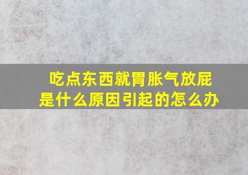 吃点东西就胃胀气放屁是什么原因引起的怎么办