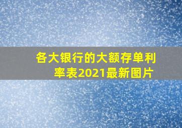 各大银行的大额存单利率表2021最新图片