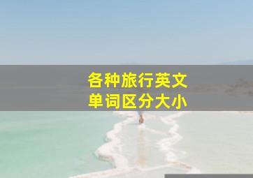 各种旅行英文单词区分大小