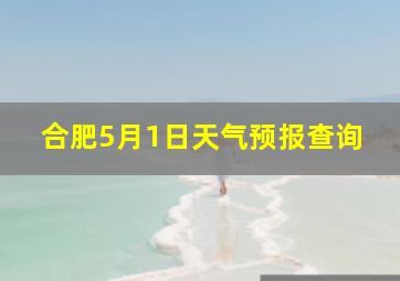 合肥5月1日天气预报查询