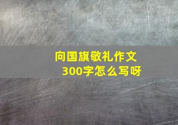 向国旗敬礼作文300字怎么写呀