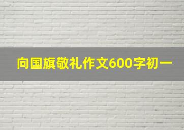 向国旗敬礼作文600字初一