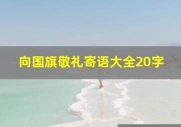 向国旗敬礼寄语大全20字