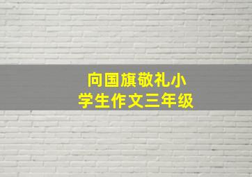 向国旗敬礼小学生作文三年级