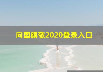 向国旗敬2020登录入口