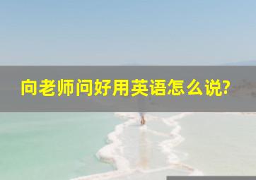 向老师问好用英语怎么说?