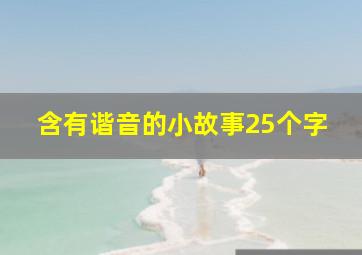 含有谐音的小故事25个字