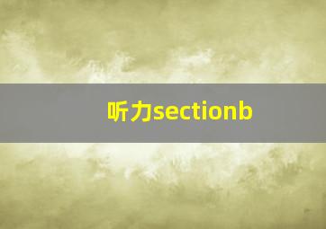 听力sectionb