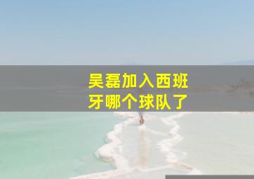 吴磊加入西班牙哪个球队了