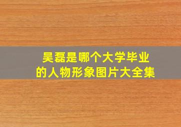 吴磊是哪个大学毕业的人物形象图片大全集