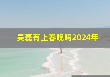 吴磊有上春晚吗2024年