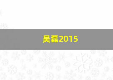 吴磊2015