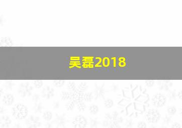 吴磊2018