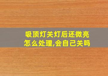 吸顶灯关灯后还微亮怎么处理,会自己关吗