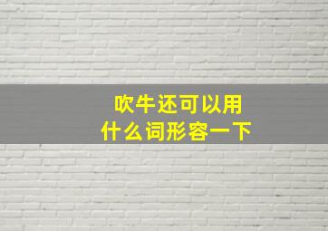 吹牛还可以用什么词形容一下