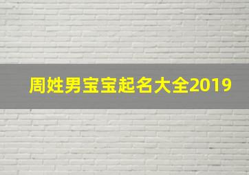 周姓男宝宝起名大全2019