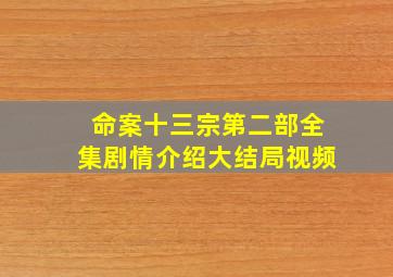 命案十三宗第二部全集剧情介绍大结局视频