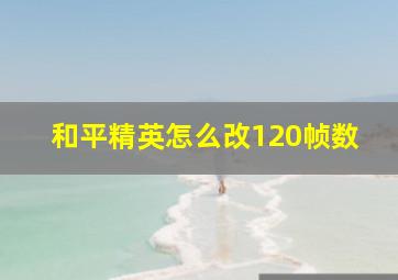 和平精英怎么改120帧数