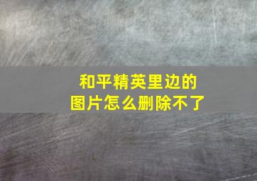 和平精英里边的图片怎么删除不了