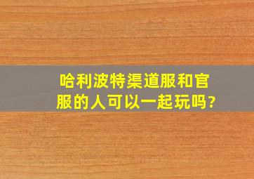 哈利波特渠道服和官服的人可以一起玩吗?