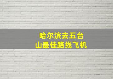 哈尔滨去五台山最佳路线飞机