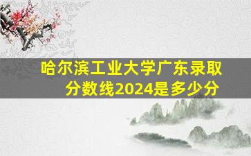 哈尔滨工业大学广东录取分数线2024是多少分