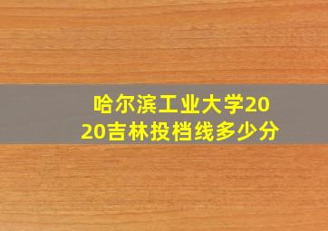 哈尔滨工业大学2020吉林投档线多少分