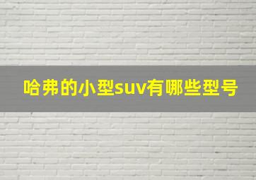 哈弗的小型suv有哪些型号