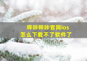 哔咔哔咔官网ios怎么下载不了软件了