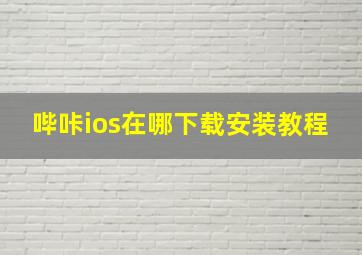 哔咔ios在哪下载安装教程