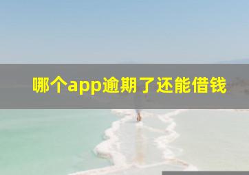 哪个app逾期了还能借钱