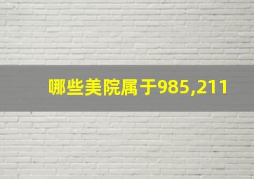 哪些美院属于985,211