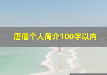 唐僧个人简介100字以内