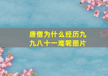 唐僧为什么经历九九八十一难呢图片