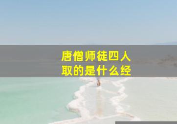 唐僧师徒四人取的是什么经