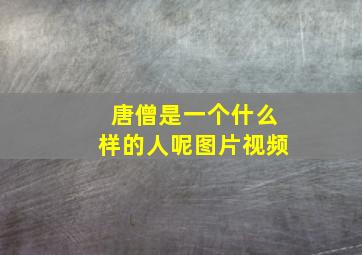 唐僧是一个什么样的人呢图片视频