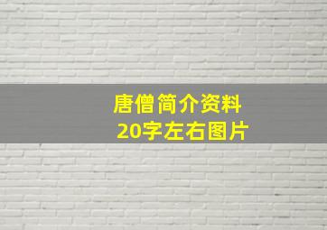 唐僧简介资料20字左右图片