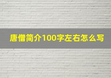 唐僧简介100字左右怎么写