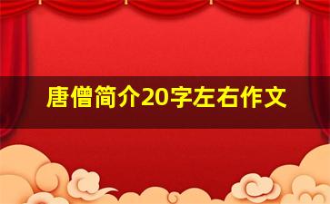 唐僧简介20字左右作文