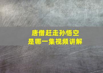 唐僧赶走孙悟空是哪一集视频讲解