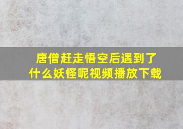 唐僧赶走悟空后遇到了什么妖怪呢视频播放下载