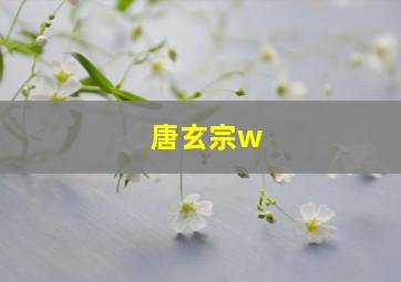 唐玄宗w