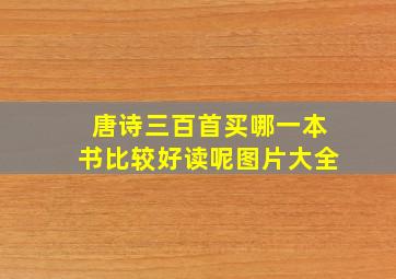 唐诗三百首买哪一本书比较好读呢图片大全