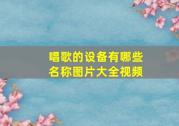 唱歌的设备有哪些名称图片大全视频