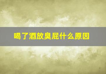 喝了酒放臭屁什么原因